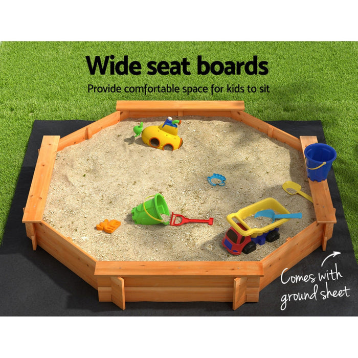 Keezi Kids Wooden Octagonal Sandpit