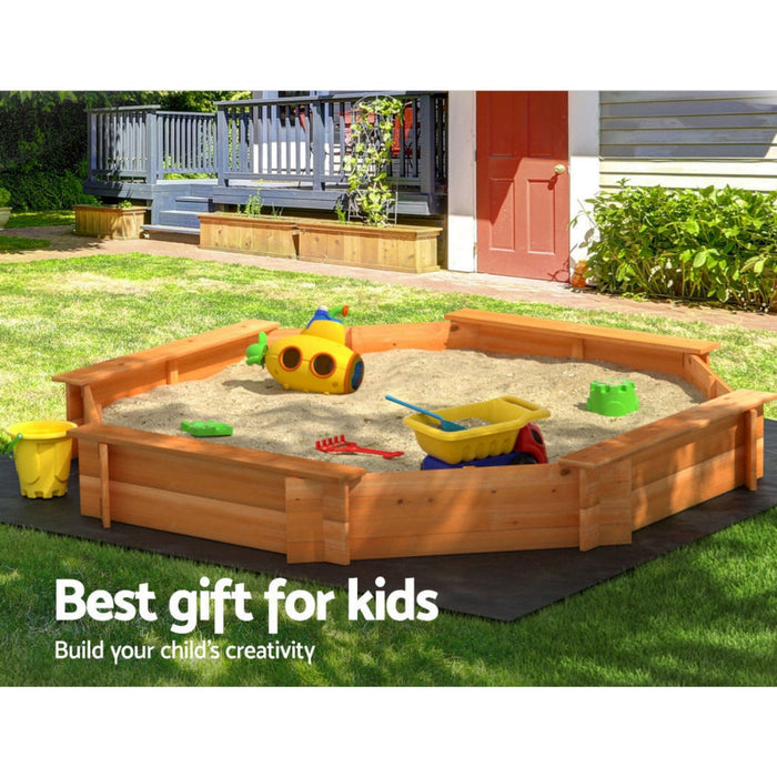 Keezi Kids Wooden Octagonal Sandpit