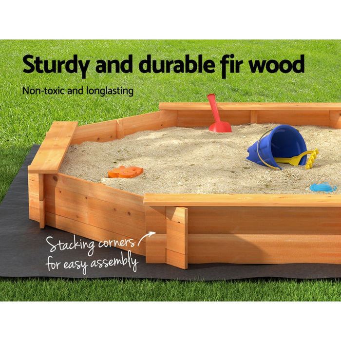 Keezi Kids Wooden Octagonal Sandpit