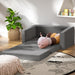 Keezi Kids Sofa 2 Seater Grey in a child's room