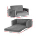 Keezi Kids Sofa 2 Seater Grey timber frame and padding detail