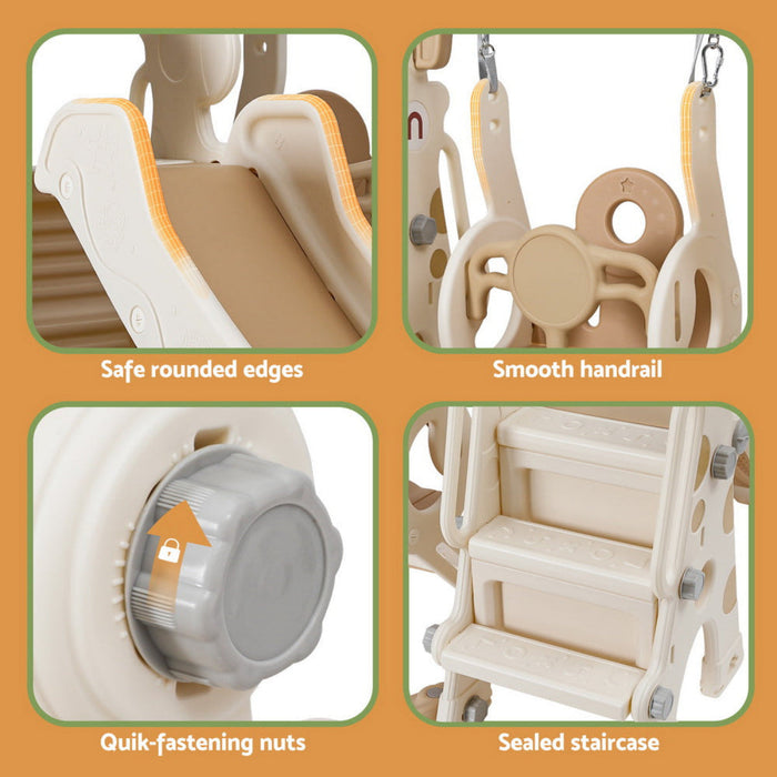 Keezi Kids Swing and Slide with Basketball Hoop