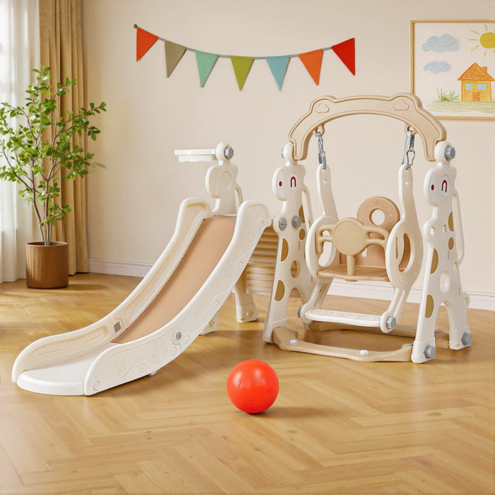 Keezi Kids Swing and Slide with Basketball Hoop