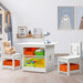 Keezi Kids Table and Chairs Set with 6 Storage Boxes - Baby & Kids > Kid’s Furniture