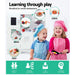 Keezi Kids Wooden Pretend Play Kitchen Set White accessories set