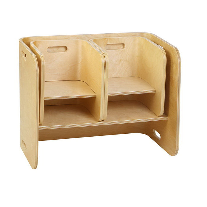 Keezi Nordic kids table and chairs in natural, in a child's room