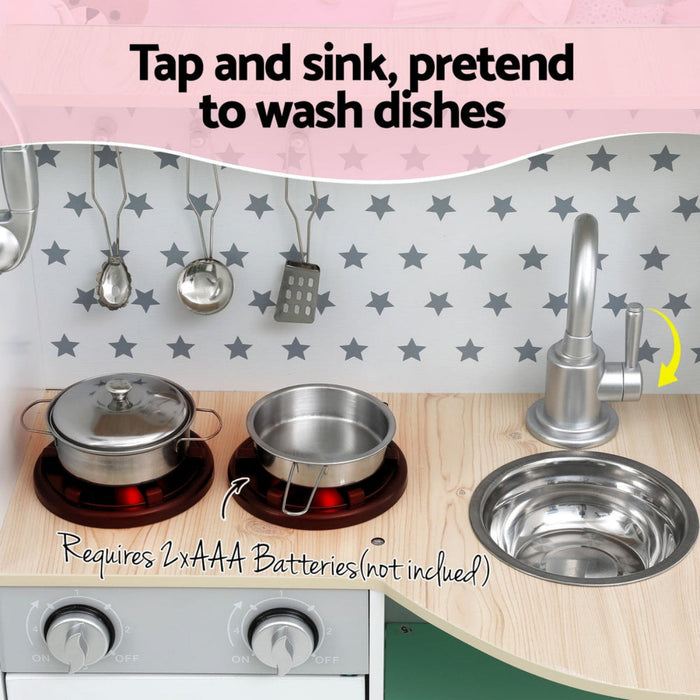 Keezi Pretend Play Wooden Kids Kitchen