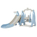 Keezi Toddler Slide and Swing with Basketball Set Blue