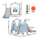 Keezi Toddler Slide and Swing with Basketball Set Blue basketball hoop