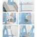 Keezi Toddler Slide and Swing with Basketball Set Blue rear view