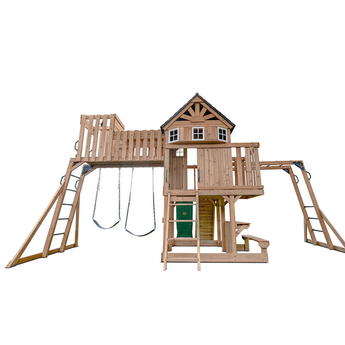 Kensington Play Centre connected monkey bars and swings