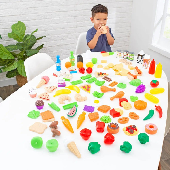 KidKraft 115-Pieces Pretend Play Food Sets - Kids Kitchen