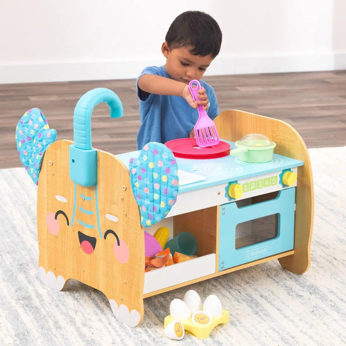 KidKraft Foody Friends Elephant-Themed Cooking Activity Playset - Baby & Kids > Toys