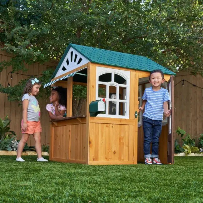 KidKraft Garden View Wooden Cubby House - Cubby House