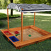 KidKraft Kids Sandpit with Canopy - Outdoor Play Equipment