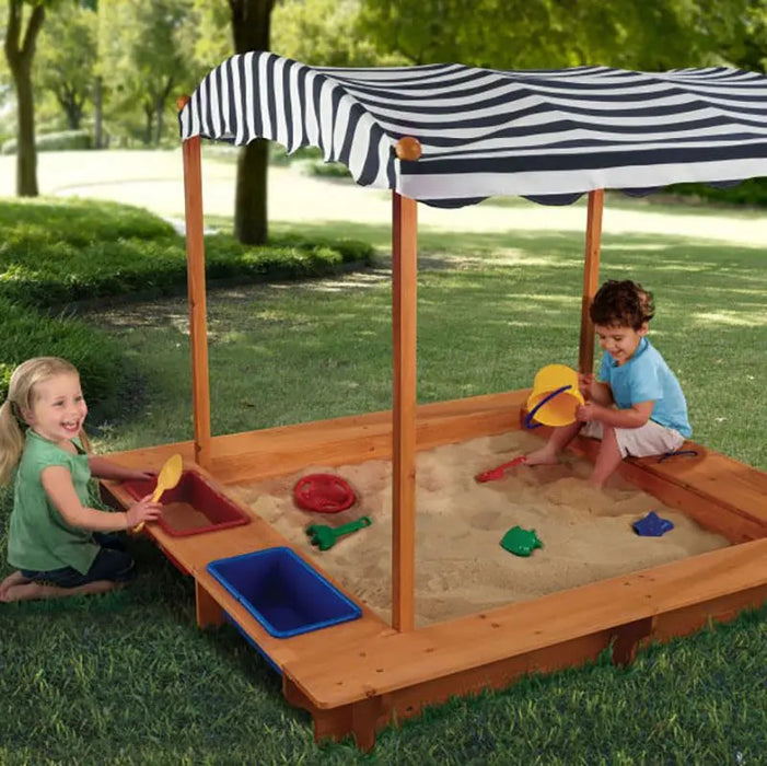 KidKraft Kids Sandpit with Canopy - Outdoor Play Equipment