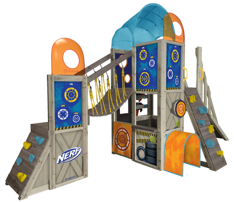 KidKraft Nerf Command Base Battle Fort Playset - Outdoor Play Equipment