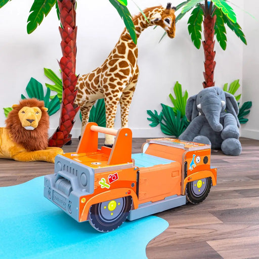 KidKraft Safari 2-in-1 Ride and Play Ride On Toy - Kids Ride on Car