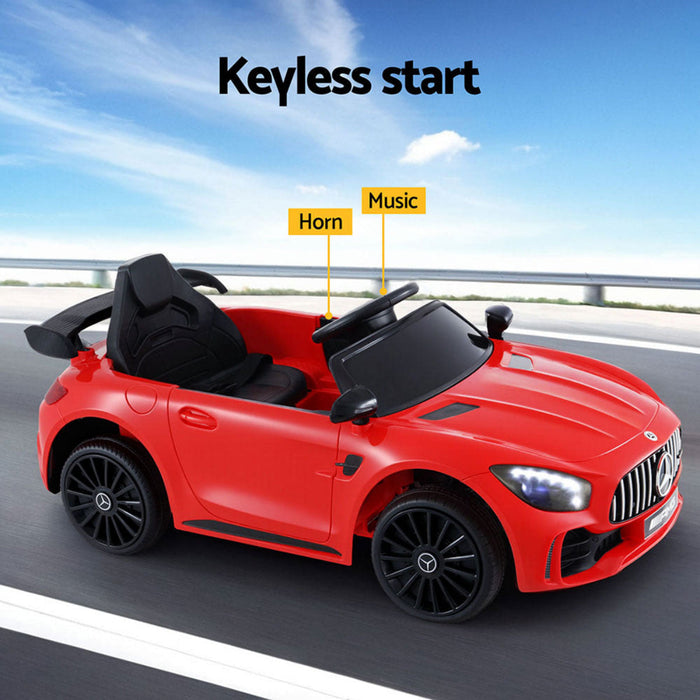 Kids 12V Mercedes-Benz AMG GTR Electric Ride On Car - Red
