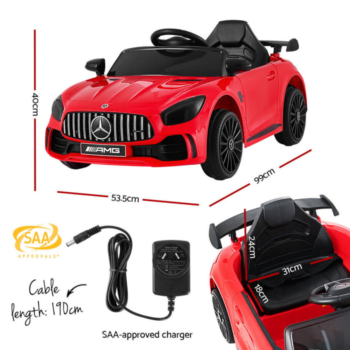 Kids 12V Mercedes-Benz AMG GTR Electric Ride On Car - Red