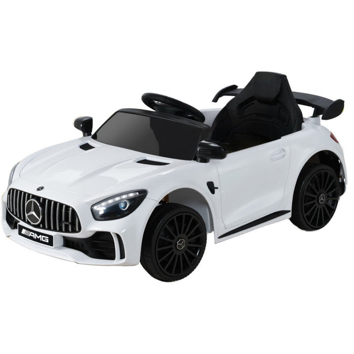 Kids 12V Mercedes-Benz AMG GTR Electric Ride On Car - White