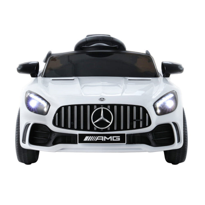Kids 12V Mercedes-Benz AMG GTR Electric Ride On Car - White