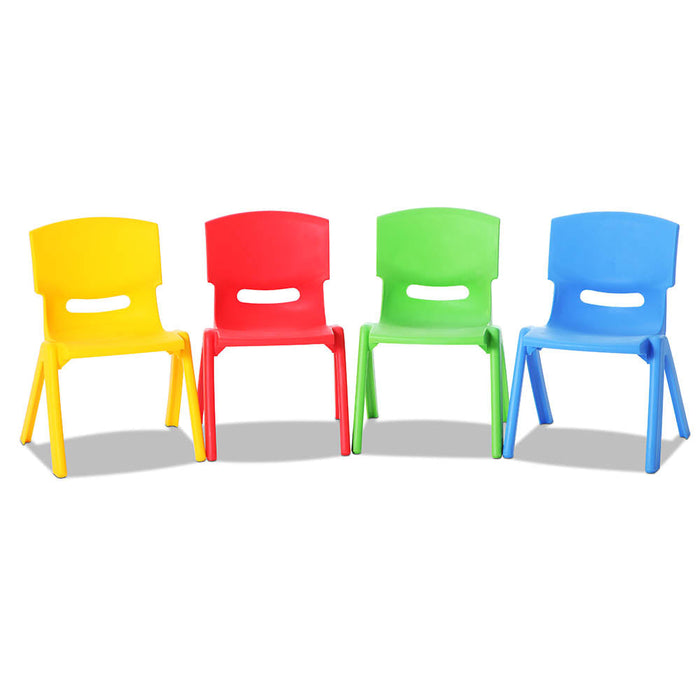 Kids Coloured Plastic Chairs Stackable Set