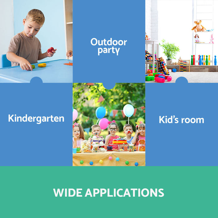 Kids Coloured Plastic Chairs Stackable Set