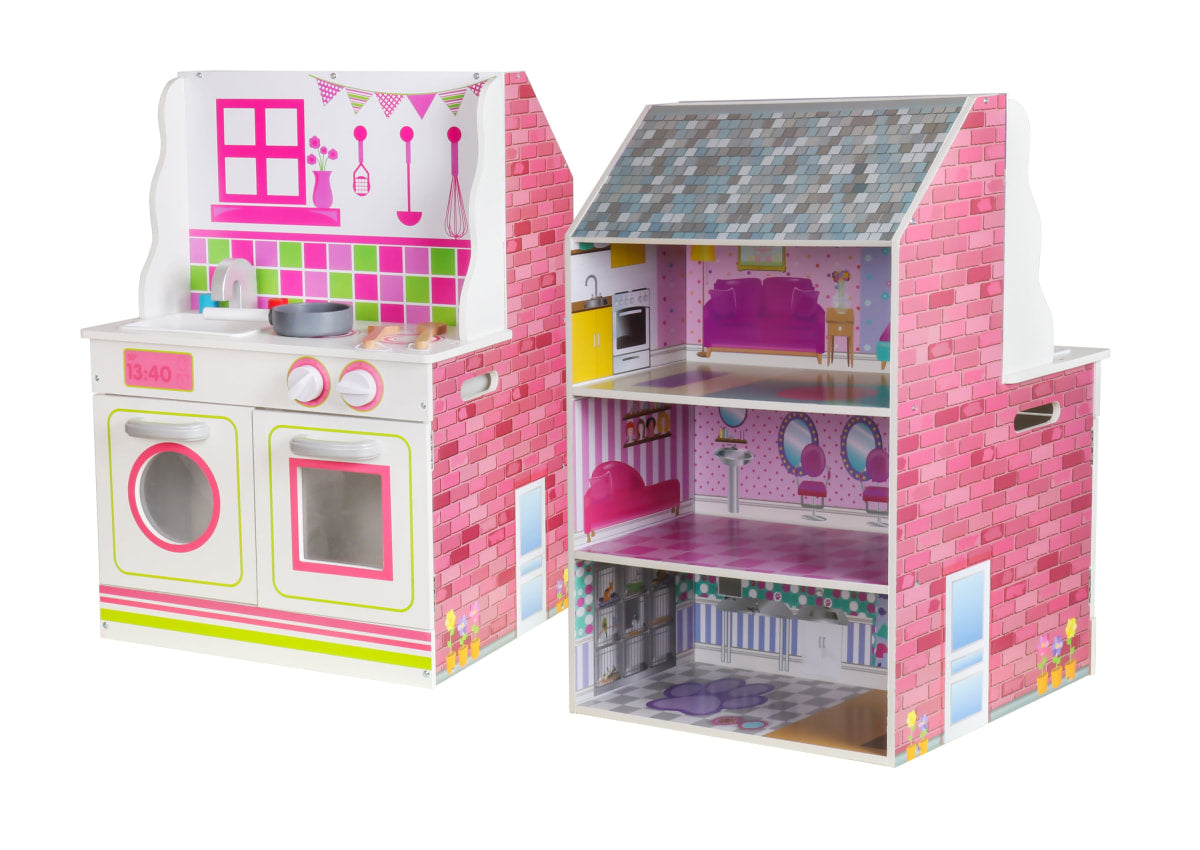 Kids Explore in Leilani Dollhouse Kitchen — All Things For Kids