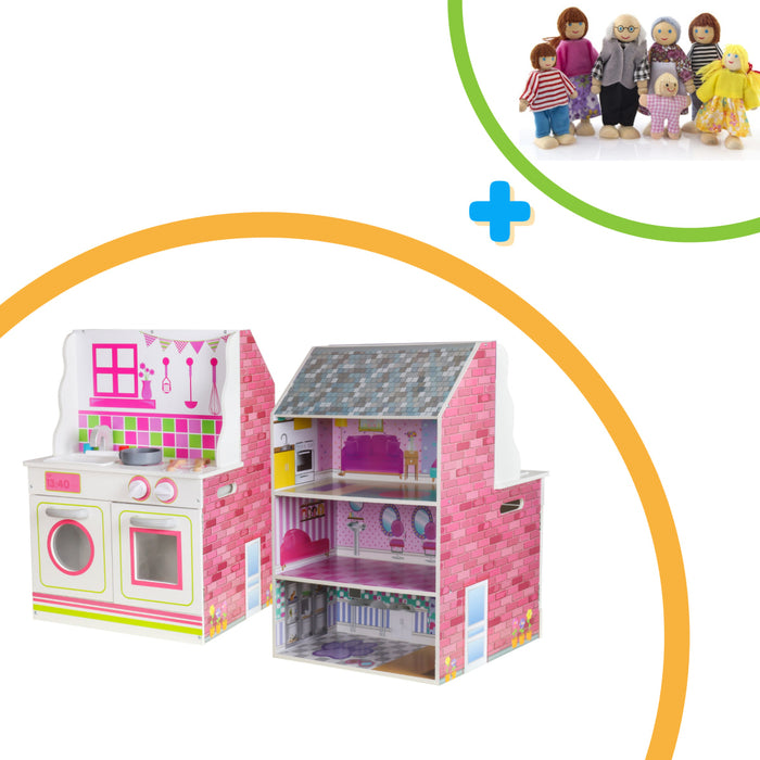 Kids Explore 2 in 1 Leilani Dollhouse & Kitchen - ATFK