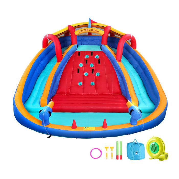 Kids Inflatable Pool Water Slide Cannon Splash Park