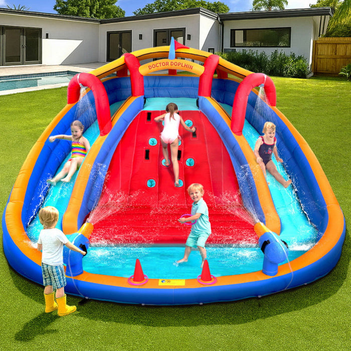 Kids Inflatable Pool Water Slide Cannon Splash Park