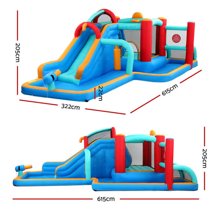 Doctor Dolphin Kids Inflatable Water Slide Splash Pool