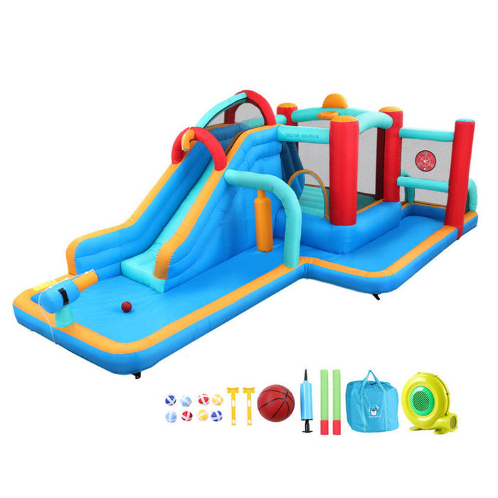 Doctor Dolphin Kids Inflatable Water Slide Splash Pool