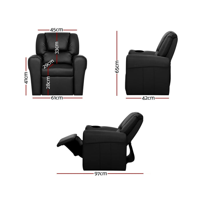 Kids Recliner Chair in Black - Baby & Kids > Kid’s Furniture