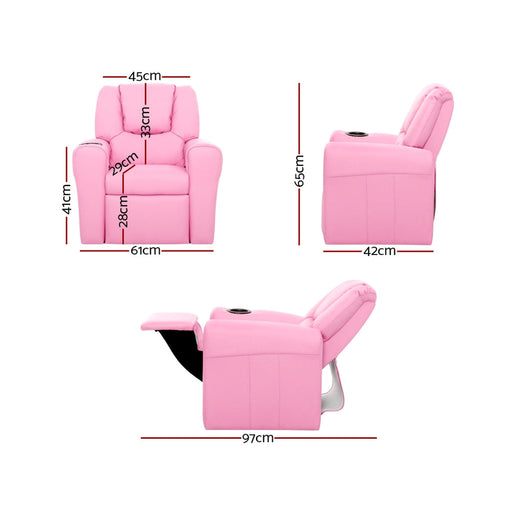 Kids Recliner Chair in Pink - Baby & Kids > Kid’s Furniture