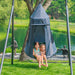 Kids Single Swing Set with Tent by Gobaplay