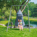 Kids Single Swing Set with Tent by Gobaplay