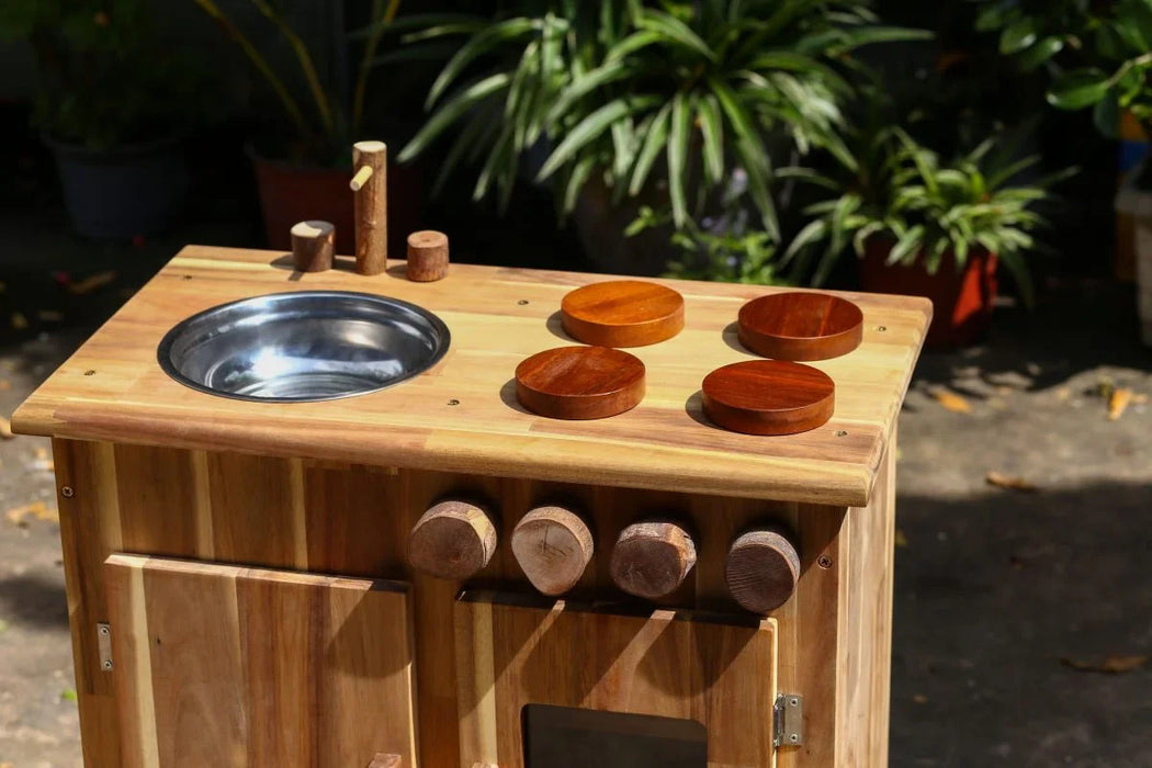Kids Wooden Stove and Sink Playset