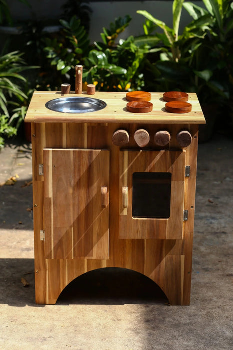Kids Wooden Stove and Sink Playset