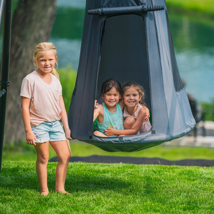 Kids Single Swing Set with Tent by Gobaplay