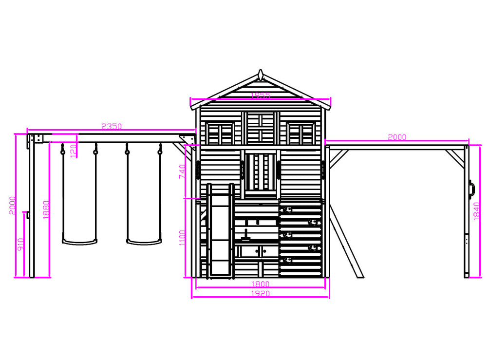 Kidzshack Caboodle Shack Cubby House