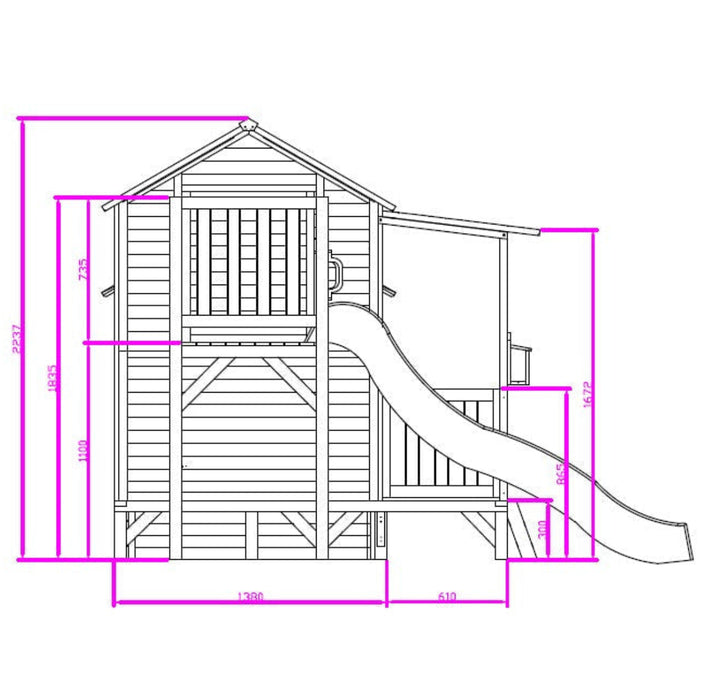 Kidzshack Delightful Shack Cubby House