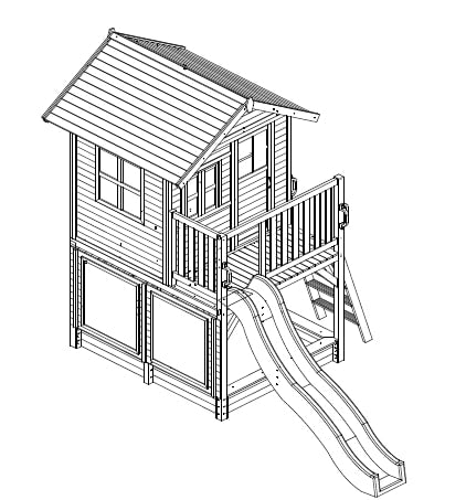 Kidzshack Cubbies Inspiration Shack with Mud Kitchen & Activity Zone