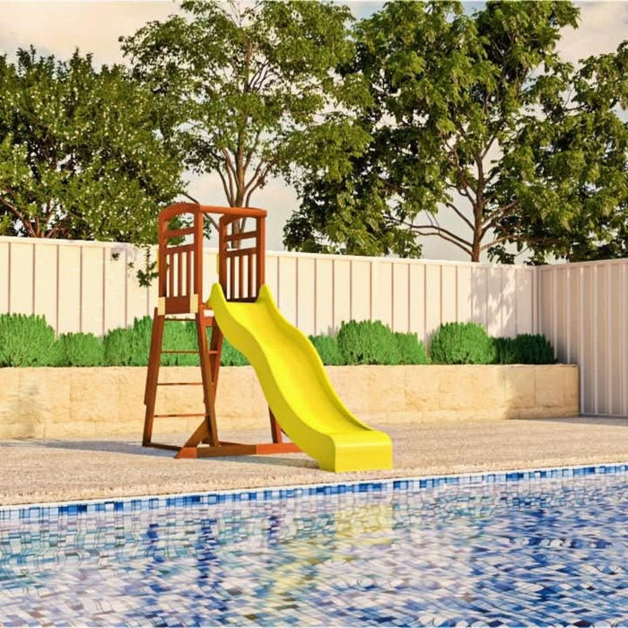 Kidzshack Pool Slide 2.2m with Wooden Frame