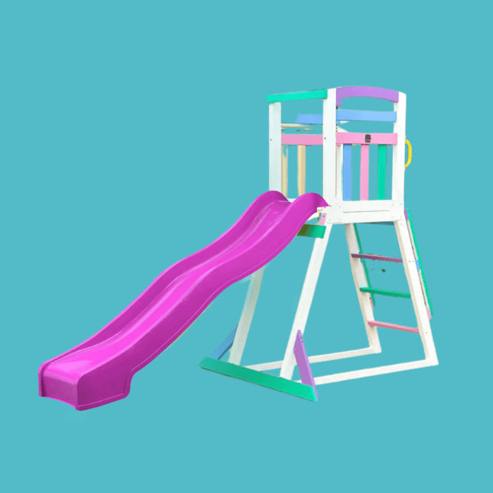 Kidzshack Pool Slide 2.2m with Wooden Frame