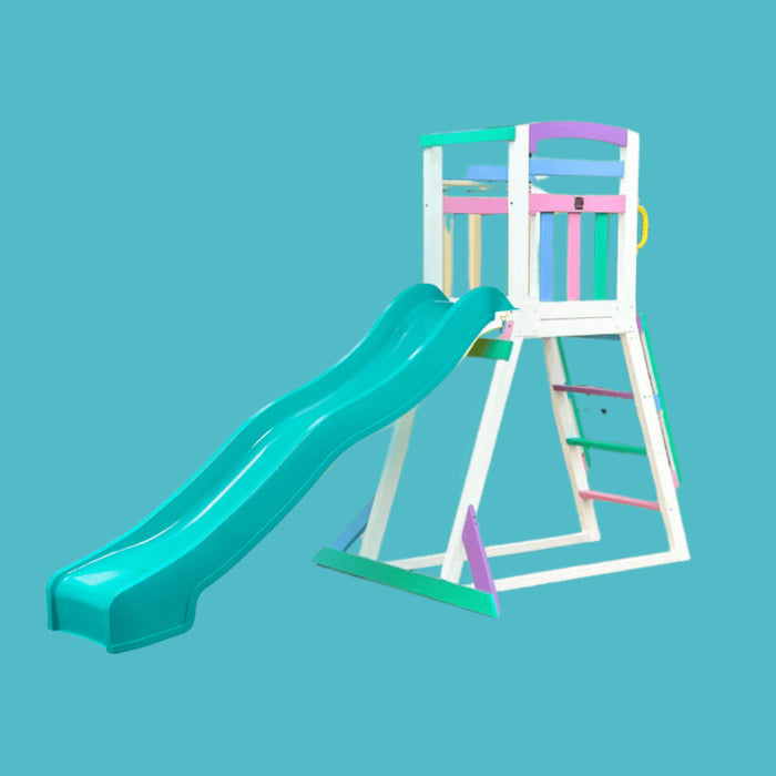 Kidzshack Pool Slide 2.2m with Wooden Frame