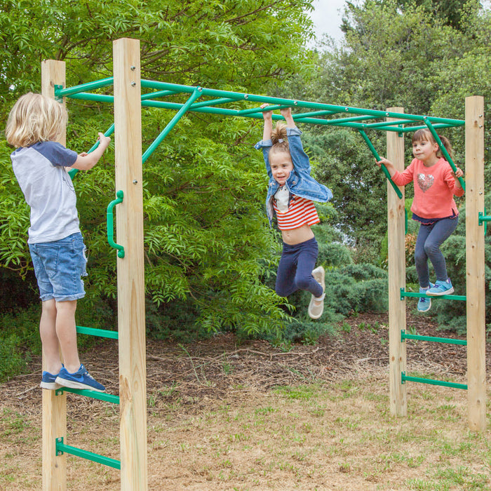 Lifespan Kids Amazon 2.5m Monkey Bar Set with Gymnastics Bar - Mid Swing Sets