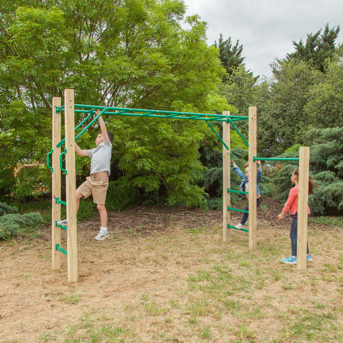 Lifespan Kids Amazon 2.5m Monkey Bar Set with Gymnastics Bar - Mid Swing Sets