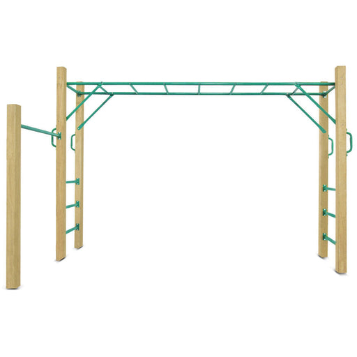 Lifespan Kids Amazon 3.0m Kids Wooden Monkey Bar Set and Gymnastic Bar - Swing Sets